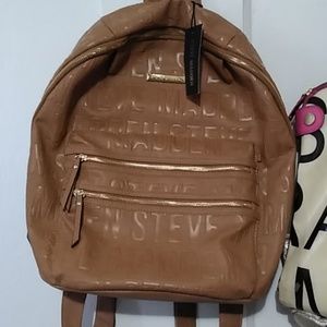 Brown leather Steve madden backpack